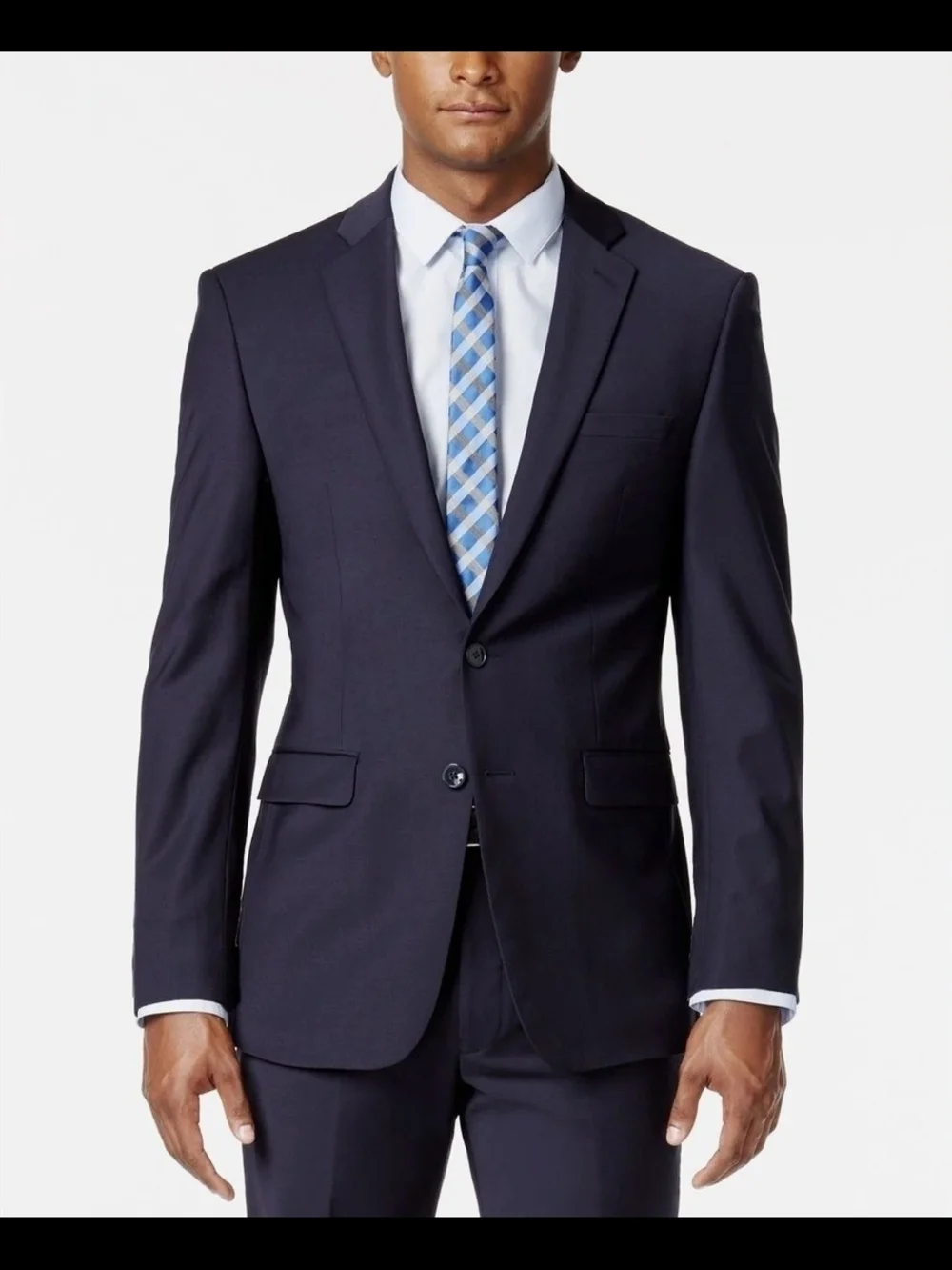 NWT - Calvin Klein Men's Navy Blue Two-Button Sport Coat